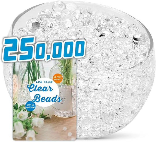 ORIKASO 250,000 Clear Beads for Centerpieces, Tansparent Vase Filler for Floating Candle, Christmas Decoration, Wedding Ce...